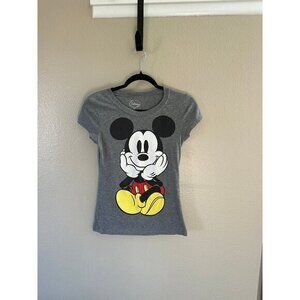 Disney Women's Gray Mickey Mouse T-Shirt, mickey‎ Mouse t-shirt, disney t-shirt